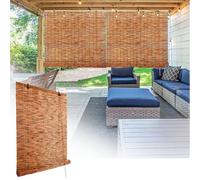 Bamboo Blinds Tende Veneziane Cortina di bambù Carbonizzato Tapparelle A Rullo Romane per Esterno Interni Portico Terrazza Protezione Solare(140x230CM/55x90IN)