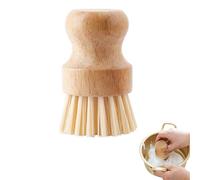Bamboo Cucina,Spazzola per la Pulizia Degli Utensili da Cucina in Bambù Sisal per Funghi Pulizia Verdure Delicata dei Scrub Brush for Dish Pans Kitchen Sink Cleaning