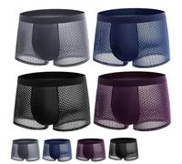Bamboo Fiber Boxer Briefs, Breathable Men's Underwear Comfortsoft Boxer Briefs (xl,01)