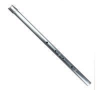 Bamboo Flute Flauto Shakuhachi in metallo con chiave in Re a 5 fori strumento in metallo argentato o nero che non si rompe mai(Silvery)