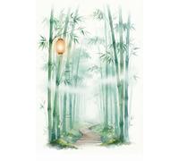 Bamboo Forest: Lanterns Among the Mist