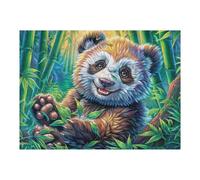 Bamboo Grove Red Panda Puzzle 500 Pezzi Pressione Ridotta Adulti Happy Time Rompicapo Rilassante Giochi Da Tavolo Indoor Idea Regalo Natale Per Padre E Nonno 500 PCS
