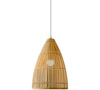 Bamboo Light Boho Woven Rattan Pendant Lighting Fixture Small Farmhouse Rustic Hanging Lamp Vintage Wicker Chandelier for Bedroom Living Kitchen Island Dining Room