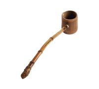 Bamboo Long Handle Water Scoop 5x7 Inches for Bath Tea Ceremony Sauna And Garden Use Natural Eco Friendly Design