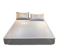 Bamboo Mattress Cover Summer Ice Silk Cool Quilt Cover A-Grade Mother And Baby Fabric Fast Cooling Suitable for Home(Gray,180cm*220cm/62)