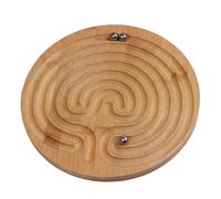 Bamboo Rolling Ball Puzzle for Seniors - Sensory Stimulation, Engages Cognitive Function, Reduces Boredom, Soothes Anxiety, Promotes Relaxation, 24.5cm Diameter, Safe Wooden Edges