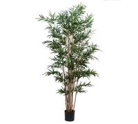 Bamboo Royal Artificiale a 7 Diramazioni con Vaso Altezza 210 cm Verde