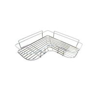 Bamboo Sea organizzatori e contenitori per il bagno, Scaffali portaoggetti in ferro for bagnoschiuma e vestiti sulla parete angolare del bagno(White)