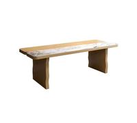 Bamboo Sea Scrivania Scrivania da ufficio moderna ed estetica, scrivania da ufficio con piano in lastra di pietra e gambe in legno massello(160cm)