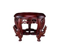 Bamboo Sea Supporto per piante da interno Base rotonda in legno, vasi in pietra, decorazioni bonsai, piedistallo(S)