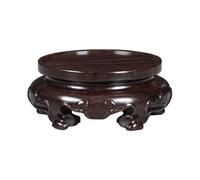 Bamboo Sea Supporto per piante da interno Vaso rotondo in ebano, vaso for fiori, paesaggio, teiera, base for ornamenti artigianali in pietra strana(L)