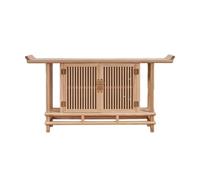 Bamboo Sea Tavolo d'ingresso Tavolo consolle rustico in legno con contenitore, tavolino stretto da ingresso da 47,2 pollici