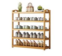 Bamboo Shoe Rack with 6 Layers Sturdy Sustainable and Portable Shoe Storage Solution for Household Dustproof Design with Non Slip Features 70cm (28inch) Width