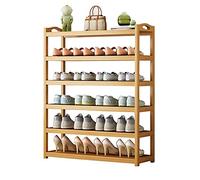Bamboo Shoe Rack with 7 Layers Portable and Non Slip Shoe for Sustainable Shoe Storage 28 Inch Dustproof Shoe Shelf for Household