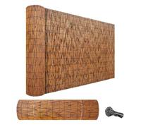 Bamboofor - Recinzione naturale per giardino e balcone, larghezza: 50-160 cm, lunghezza: 100-1500 cm, chiusura a cerniera, facile da installare, 60 x 500 cm, barriera per la privacy