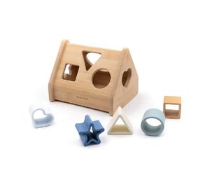 Bamboom Casetta Puzzle in Legno Blu - Gioco Educativo e Sostenibile per Bambini
