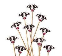 BambooMN Bastoncini per stuzzicadenti in bambù da 15 cm, per aperitivi e cocktail, per feste di frutta, salumi e bevande, 100 pezzi