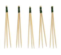 Bamboomn brand - 8,9 cm decorative Bamboo tridente stuzzicadenti forchetta frutta tridente o 14 cm - 100/300/1000 pezzi 3.5" Trident Pick - Green