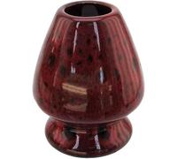 BambooMN Brand - Porta frusta per tè Matcha, rosso intenso con nero