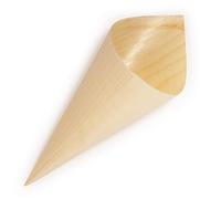 BambooMN - Coni in legno usa e getta per alimenti e antipasti - 12,7 x 5,1 cm - 100 Pezzi