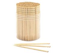 Bamboomn Premium stuzzicadenti in legno rotondo con contenitore per cibo o pulire i denti, 1 pezzi composto da 300 pezzi, party supplies 6.5 cm 3 Packs