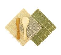 Bamboomn sushi Rolling kit 2 x Bamboo Rolling Mats, 1 x Rice Paddle, 1 x Spreader 1 set Combo