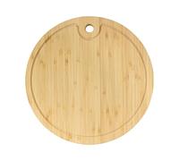 BambooMN Tagliere rotondo in bambù per salumi, diametro 30,5 cm x spessore 1,9 cm, 1 pezzo