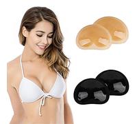 Bamboopack 2 paia di inserti per reggiseno in silicone inserti per seno, autoadesive per reggiseni invisibili push-up adesivi coppe per reggiseno rimovibili inserti imbottiture per donne e ragazze