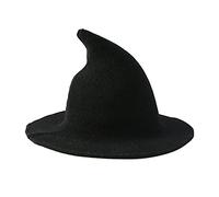 Bamboopack Cappelli a punta da strega cappelli da strega di Halloween Accessori per costume di Halloween per le donne Cappello da strega misto maglia cappello da strega cappello da festa