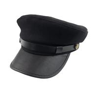 Bamboopack Cappello da Autista da Donna, Cappello da Violino da Uomo e Donna, Cappello da Capitano da Yacht, Cappello da Marinaio, Nero