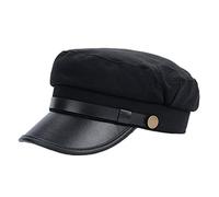 Bamboopack Cappello da autista nero retrò piatto top cappello premium portiere Newsboy Driver cappello per uomo donna abbigliamento quotidiano viaggio festa a tema