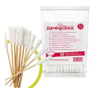 Bamboostick® - Confezione da 50 bastoncini di cotone per pulire le orecchie dei cani - Facile da usare - Elaborato da un veterinario francese