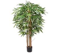 Bambù Artificiale, Piante Finte da Interno Grandi, 150Cm/5FT Piante Finte da Interno, Piante Finte da Esterno, Piante Artificiali con Vaso, Albero Artificiale