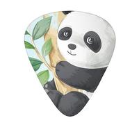 Bambù con panda Plettri per chitarra con scatola organizer Plettri per chitarra 12PCS 3 spessore sottile medio pesante 0,46 0,71 0,96 mm plettri per chitarra acustica elettrica o basso