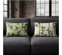 Bambù Federe Cuscino Letto 30 x 50 cm Set di 2, Federe Cuscini Divano 30 x 50 cm Albero Stampa Fronte-Retro, Copricuscini Divano Soprammobili Moderni per Letto Primavera Decorazioni Casa JBZT-7539