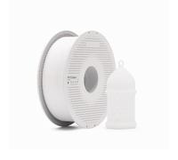 Bambu Lab PETG Basic Filamento Stampante 3D 1,75 mm 1 kg, RFID | Bianco con bobina, forte come il PLA, tenace, resiste ad acqua e UV