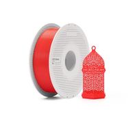 Bambu Lab PETG Basic Filamento Stampante 3D 1,75 mm 1 kg, RFID | Rosso con bobina, forte come il PLA, tenace, resiste ad acqua e UV