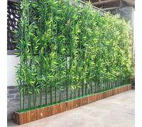 Bambù Piante Artificiali Arredamento da Giardino Esterno Recinto Della Pianta Artificiale, Albero di Bambù Finto Sul Ponte Anteriore Extra Large con Base In Legno, Recinzione per La Privacy Delle Pian