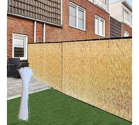 Bambù, recinzione decorativa per balcone e patio, 100 cm x 500 cm (3,3 ft x 16 piedi) rotolo di bambù per esterni, ideale per piscina e giardino recinzione