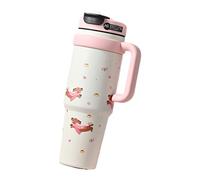Bambucini isolati con manici: bicchiere da bevanda a grande capacità, tazza di viaggio a vuoto, bottiglia riutilizzabile a pulizia facile, tazza resistente con manico | Porta bevanda perfetta per camp