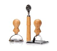 bambuswald© Stampi per Ravioli Senza Plastica, Con Impugnatura in Bambù, Forma per Ravioli, Pasta, Gyoza, Pierogi, Taglierina per Ravioli, 3 Pezzi, 1x Rotondo, 1x Quadrato e 1x Rullo