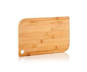 bambuswald© Tagliere Ecologico di Bambù con Scanalatura di Gocciolmento, Tagliere Professionale ed Ecologico al 100% per Carne, Verdure e Formaggio, Taglia M: 33x23x1,5 cm