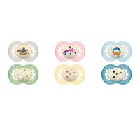 BAMED BABY ITALIA Srl MAM SUCCHIETTO ORIGINAL NIGHT 6+ MESI SILICONE 2 PEZZI