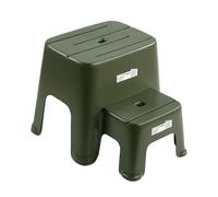 BAMFY Antiscivolo Sgabelli Per Bambini Combinazione Sgabello Da Toilette In Plastica Carino Vasino Da Toilette Sgabello Di Formazione Per Studio Bagno(Verde)