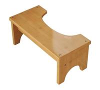 BAMFY Bambù Sgabello Da Toilette Sgabello Per Adulti, Sgabello Per Cacca Per Il Bagno Con Base Antiscivolo Sgabello Per Wc Per Bambini Sgabello Con Piede Per Cacca(Log)