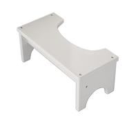 BAMFY Bambù Sgabello Da Toilette Sgabello Per Adulti, Sgabello Per Cacca Per Il Bagno Con Base Antiscivolo Sgabello Per Wc Per Bambini Sgabello Con Piede Per Cacca(Bianca)