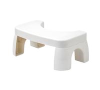 BAMFY Sgabello Da Toilette Per Adulti Con Piedini Antiscivolo, Sgabello Per Cacca Per Il Bagno Staccabile E Impilabile Portatile Posizione Accovacciata Sgabello A Pedale Per Vasino(Bianca)