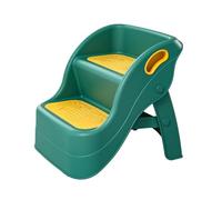BAMFY Sgabello per Il Lavandino del Bagno Lavarsi Le Mani Scaletta Antiscivolo Pieghevole Sgabello da Toilette con Maniglia Multifunzionale Vasino da Toilette Sgabello Aiutante(Verde)