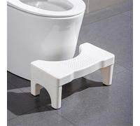 BAMFY Sgabello Vasino Per Adulti Sgabello Wc Per Bagno Portatile Sgabello Da Toilette, Sgabello Per Cacca Bambini Gradini Di Assistenza Per La Toilette(White A)