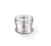 bamix Accessorio Grinder per tutti i frullatori a immersione bamix con meno di 250 watt, Inserto tritatutto per macinare, Lama doppia in acciaio inossidabile, Trasparente